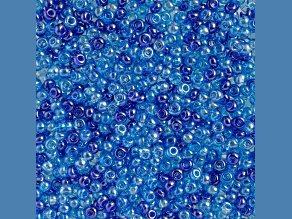 Czech Glass 6/0 Seed Beads Aqua Blue Luster Mix 500 Grams