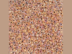 Czech Glass 6/0 Seed Beads Copper Lined Crystal AB 500 Grams
