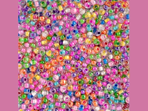 Czech Glass 6/0 Seed Beads Crystal Lined Crystal Mix 500 Grams