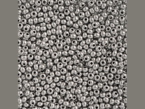 Czech Glass 6/0 Seed Beads Metallic Matte Silver 500 Grams