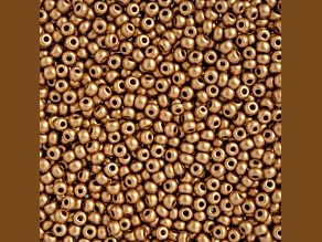 Czech Glass 6/0 Seed Beads Matte Gold Color 500 Grams