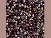 Czech Glass 6/0 Seed Beads Purple Mix 500 Grams