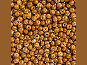 Czech Glass 6/0 Seed Beads Opaque Speckled Brown 500 Grams