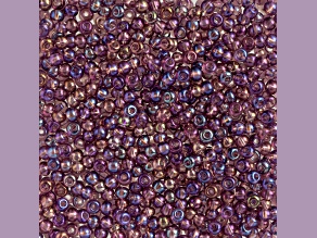 Czech Glass 6/0 Seed Beads Transparent Amethyst AB Color 500 Grams