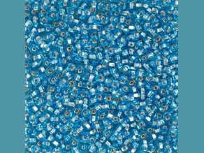 Czech Glass 6/0 Seed Beads Silver Lined Aqua 500 Grams