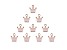 10-Piece Sweet & Petite Pink Crown Small Gold Tone Enamel Charms