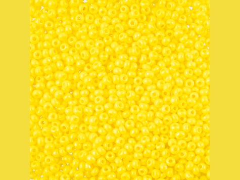 John Bead Czech Glass 10/0 Seed Beads Terra Intensive Yellow 22 Grams