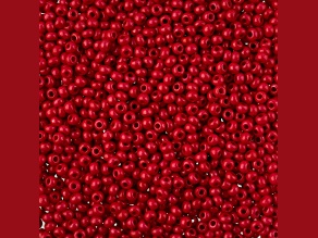 John Bead Czech Glass 10/0 Seed Beads Terra Intensive Red 22 Grams