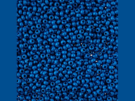 John Bead Czech Glass 10/0 Seed Beads Terra Intensive Blue 22 Grams