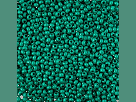 John Bead Czech Glass 10/0 Seed Beads Terra Intensive Dark Green 22 Grams