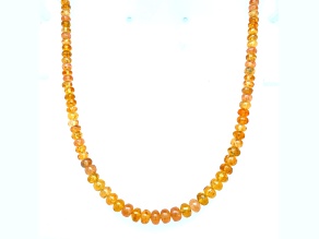 Spessartite 3.5-5mm Rondelle Bead Strand Approximately 16" in Length. Includes Silver Clasp.