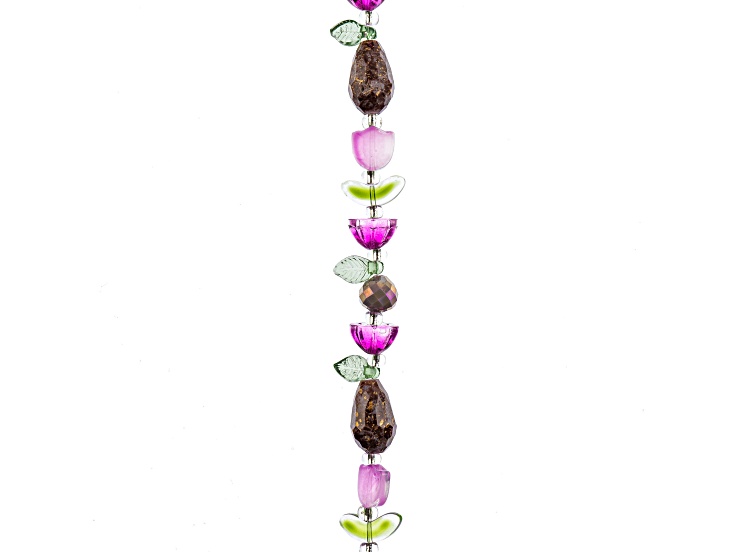 Crystal Lane DIY Large Pear & Tulip Mix 7" Glass Garden Bead Strand