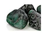 Bahia Brazilian Emerald in Matrix Focal Bead Free-Form Nugget Set of 5