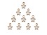 10-Piece Sweet & Petite White Tiny Star Small Gold Tone Enamel Charms