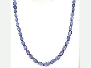 Tanzanite 4x6-5x7mm Tumbled Bead Strand Approximately 14" in Length