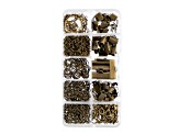 10 Slots Antique Copper Jewelry Findings Kit Assortment Box, 503 pcs