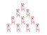 10-Piece Sweet & Petite Pink Deer Small Gold Tone Enamel Charms