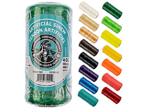 Gudebrod Green Artificial Sinew Thread 150 Yards - 1704DE | JTV