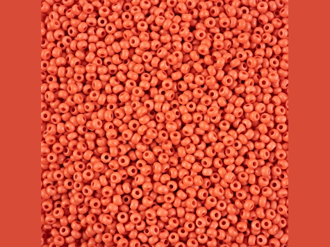 John Bead Czech Glass 8/0 Seed Beads Terra Intensive Matte Orange 22 Grams