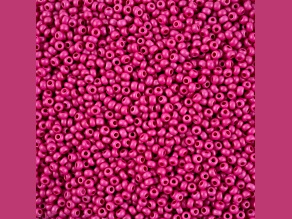 John Bead Czech Glass 8/0 Seed Beads Terra Intensive Matte Pink 22 Grams