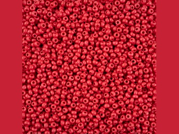 Picture of John Bead Czech Glass 8/0 Seed Beads Terra Intensive Matte Red 22 Grams