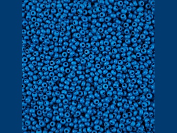 Picture of John Bead Czech Glass 8/0 Seed Beads Terra Intensive Matte Blue 22 Grams
