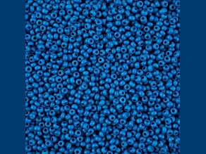 John Bead Czech Glass 8/0 Seed Beads Terra Intensive Matte Blue 22 Grams