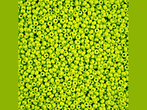 John Bead Czech Glass 8/0 Seed Beads Terra Intensive Matte Light Green 22 Grams