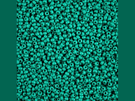 John Bead Czech Glass 8/0 Seed Beads Terra Intensive Matte Dark Green 22 Grams