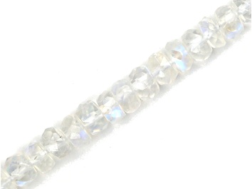 Picture of AA Rainbow Moonstone 4.5mm Faceted Rondelles Bead Strand, 13.5" strand length