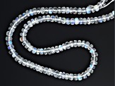 AA Rainbow Moonstone 4.5mm Faceted Rondelles Bead Strand, 13.5" strand length