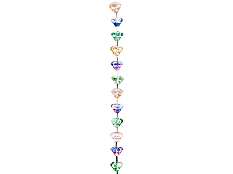 Crystal Lane DIY Smokey Purple Mix Pears Butterflies Tulip Rondelle 7" Glass Garden Bead Strands