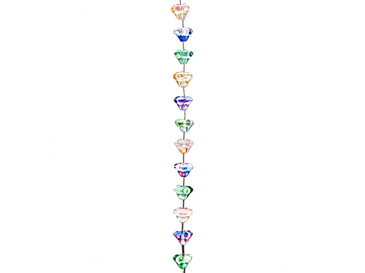 Crystal Lane DIY Smokey Purple Mix Pears Butterflies Tulip Rondelle 7" Glass Garden Bead Strands
