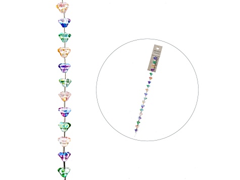 Crystal Lane DIY Smokey Purple Mix Pears Butterflies Tulip Rondelle 7" Glass Garden Bead Strands
