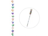 Crystal Lane DIY Smokey Purple Mix Pears Butterflies Tulip Rondelle 7" Glass Garden Bead Strands