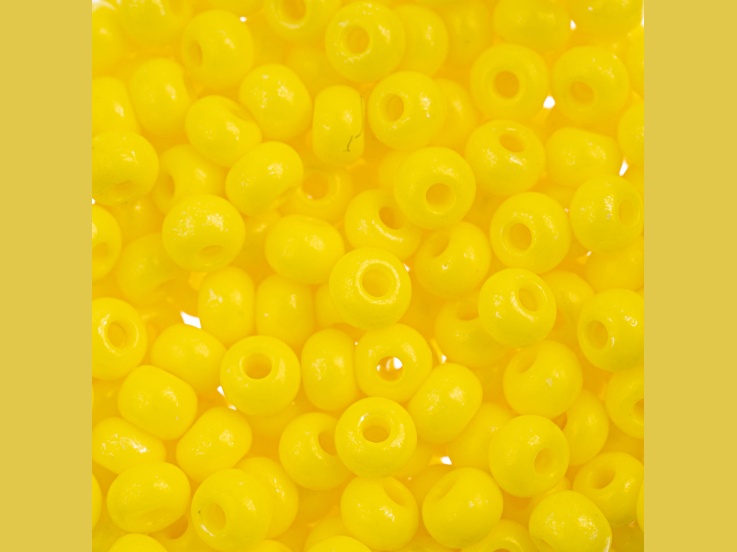 John Bead Czech Glass 6/0 Seed Beads Terra Intensive Yellow 22 Grams