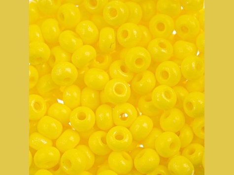 John Bead Czech Glass 6/0 Seed Beads Terra Intensive Yellow 22 Grams