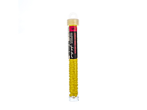 John Bead Czech Glass 6/0 Seed Beads Terra Intensive Yellow 22 Grams