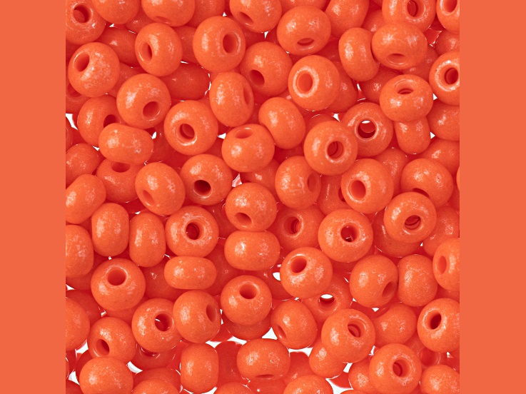 John Bead Czech Glass 6/0 Seed Beads Terra Intensive Orange 22 Grams