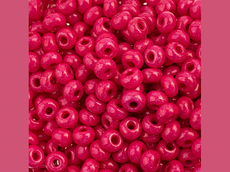 John Bead Czech Glass 6/0 Seed Beads Terra Intensive Rose Color 22 Grams