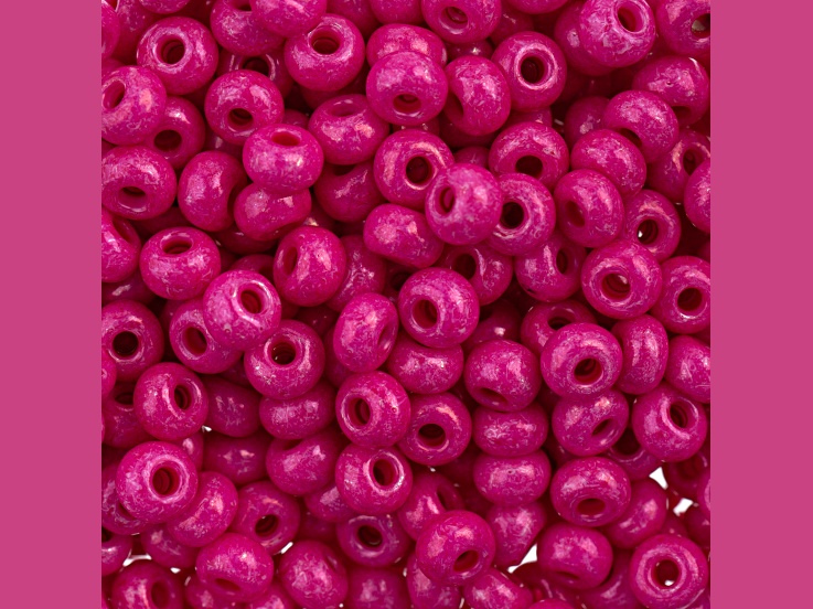 John Bead Czech Glass 6/0 Seed Beads Terra Intensive Pink 22 Grams