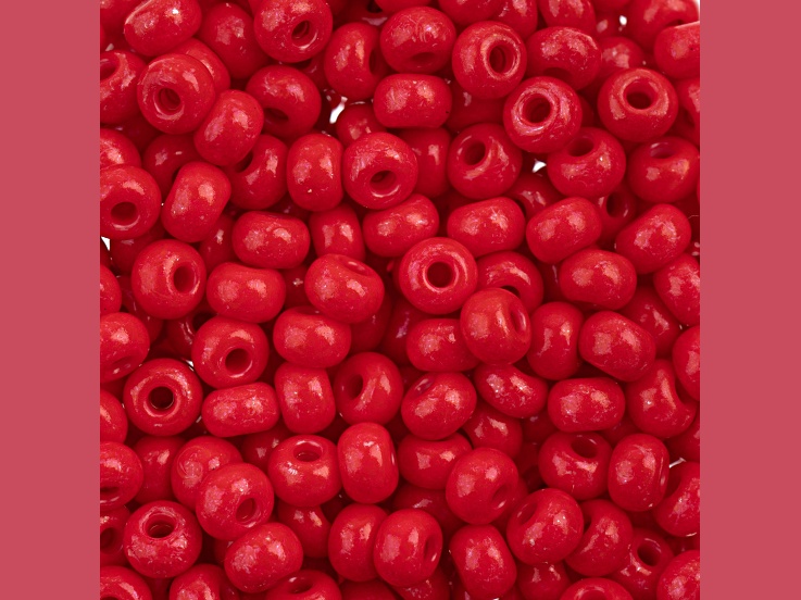 John Bead Czech Glass 6/0 Seed Beads Terra Intensive Red 22 Grams
