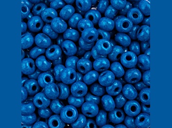 Picture of John Bead Czech Glass 6/0 Seed Beads Terra Intensive Blue 22 Grams