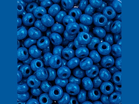 John Bead Czech Glass 6/0 Seed Beads Terra Intensive Blue 22 Grams
