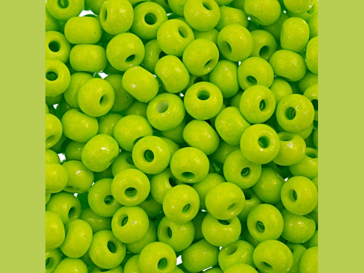 John Bead Czech Glass 6/0 Seed Beads Terra Intensive Light Green 22 Grams