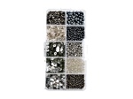 John Bead 10 Types Silver Tone Mix Sequins and Beads Kit