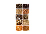 John Bead 10 Types Gold Tone Mix Sequins and Beads Kit