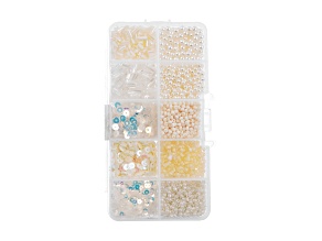 John Bead 10 Types Beige Mix Sequins and Beads Kit