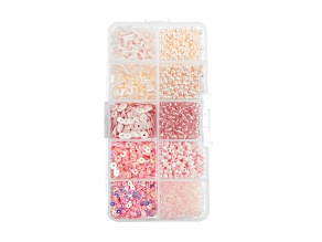 John Bead 10 Types Pink Mix Sequins and Beads Kit