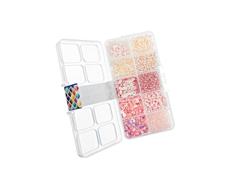 John Bead 10 Types Pink Mix Sequins and Beads Kit